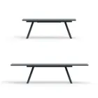 Tavolinë kopshti e zgjerueshme në çelik të galvanizuar Prodhuar në Itali - Brienne Viadurini