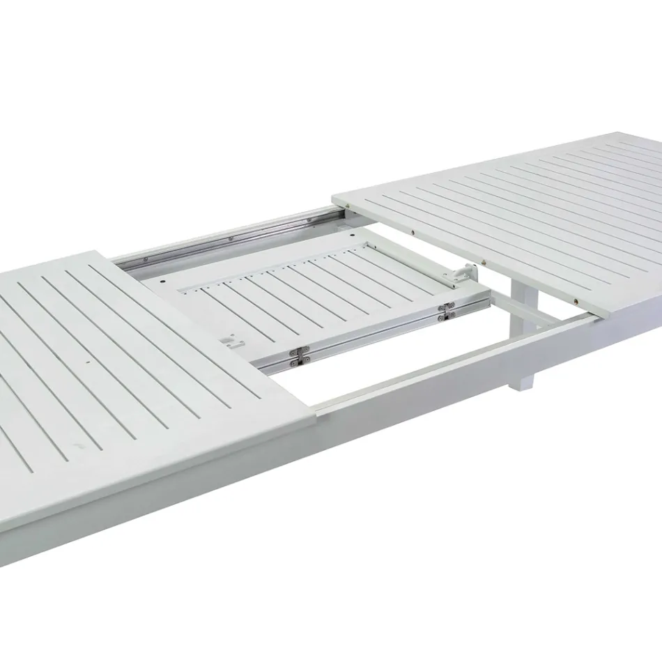 Tavolinë Kopshti e Zgjatshme prej Alumini me Sipër të Shtuar - Pasaportë Viadurini