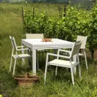 Tavolinë e zgjerueshme e kopshtit E bërë tërësisht prej alumini - fletë Viadurini