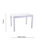 Tavolinë e zgjerueshme e kopshtit E bërë tërësisht prej alumini - fletë Viadurini