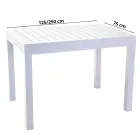 Tavolinë e zgjerueshme e kopshtit E bërë tërësisht prej alumini - fletë Viadurini