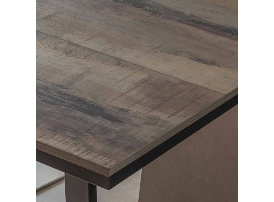 Tavolinë ngrënieje e zgjatur prej druri dhe metali deri në 280 cm - Gallotto Viadurini