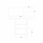 Tavolinë ngrënieje e zgjatur prej druri dhe metali deri në 280 cm - Gallotto Viadurini