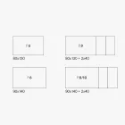 Tavolinë e zgjerueshme e dhomës së ndenjes me majë melamine dhe këmbë metalike - Shaila Viadurini