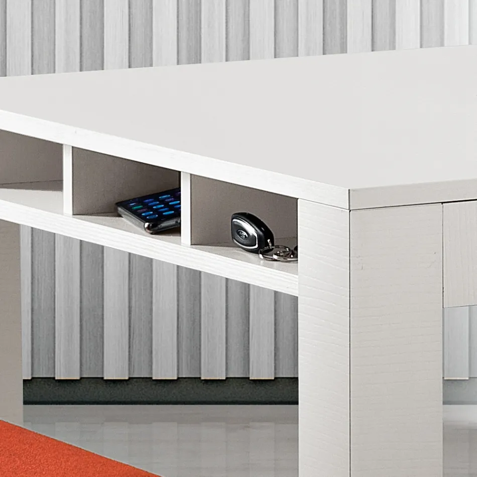 Tavolinë e zgjerueshme e dhomës së ndenjes në melaminë Prodhuar në Itali - Ondine Viadurini