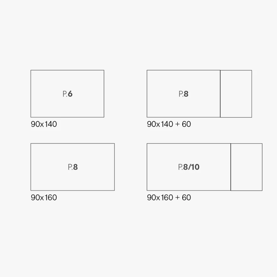 Tavolinë e zgjerueshme e dhomës së ndenjes në melamine Prodhuar në Itali - Ondine Viadurini