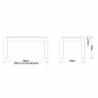 Tabela e zgjatur e projektimit në dru lisi, L160 / 260xP90cm, Jakob Viadurini