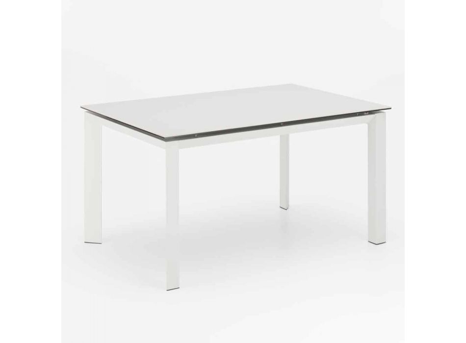 Dizenjoni tryezë të zgjatshme me majë të bardhë qeramike, Nosate Viadurini