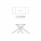 Tabela e zgjatur e projektimit të qelqit qeramik, e bërë në Itali, Dionigi Viadurini