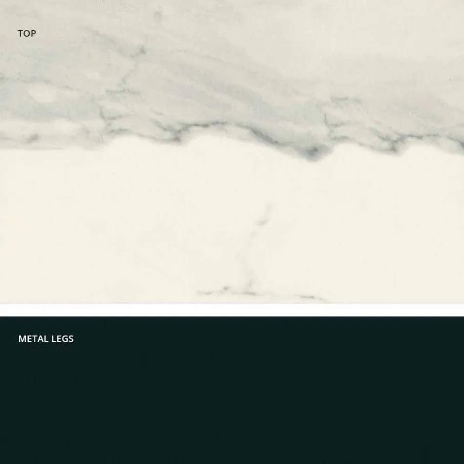 Tabela e zgjatur e projektimit të qelqit qeramik, e bërë në Itali, Dionigi Viadurini