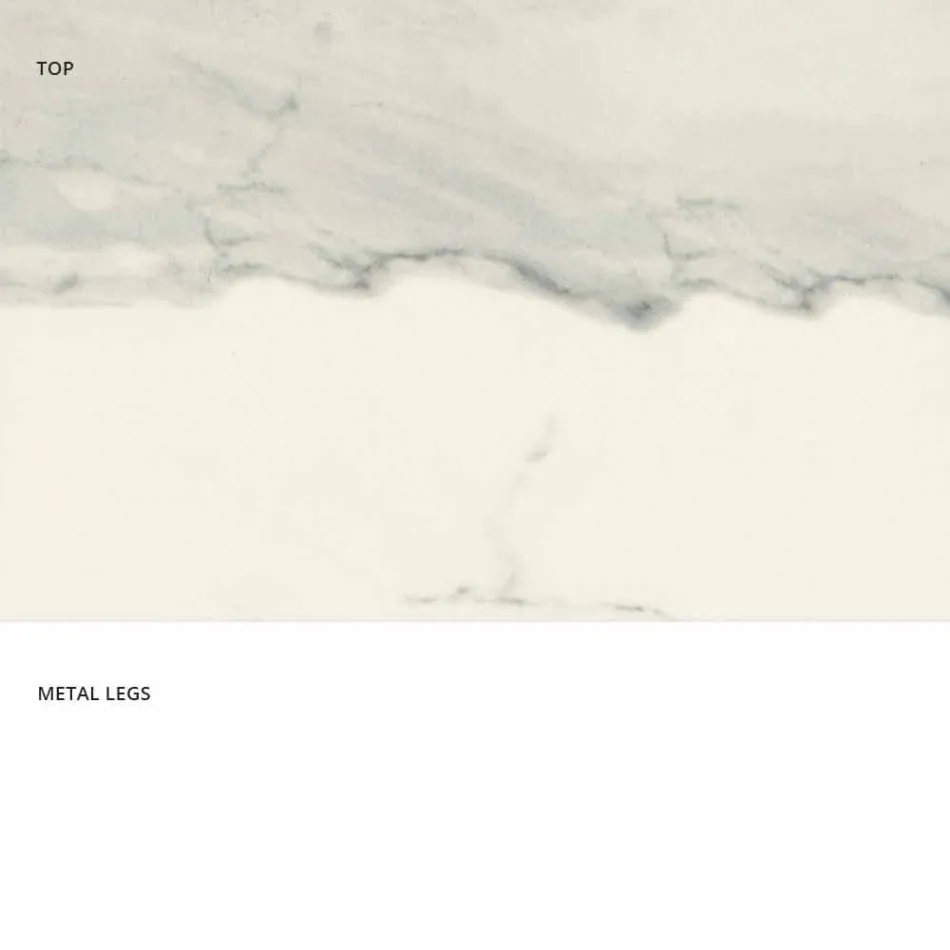 Tabela e zgjatur e projektimit të qelqit qeramik, e bërë në Itali, Dionigi Viadurini