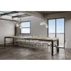 Tabela e Zgjerueshme e Dizajnit Modern në Dru Melamine - Badesi Viadurini