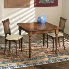 Tavolinë e zgjatur dhe 2 karrige në arrë të patinuar Prodhuar në Itali - Biotite Viadurini