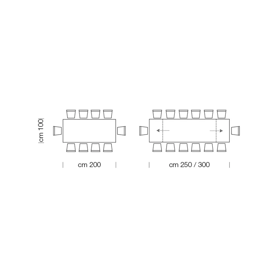 Tavolinë e zgjerueshme deri në 14 vende në dru të rimesuar Prodhuar në Itali - Grotta Viadurini