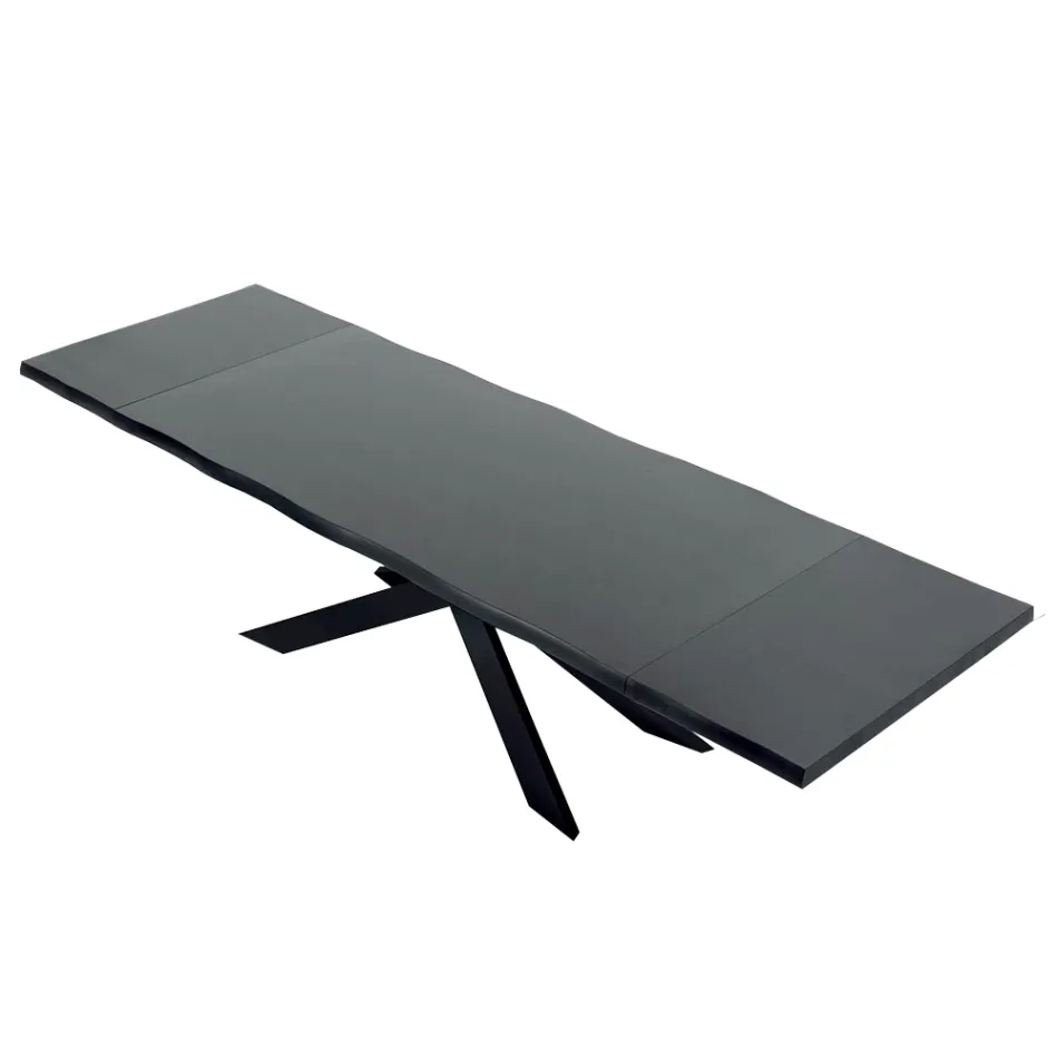 Tavolinë e zgjerueshme deri në 14 vende në dru të rimesuar Prodhuar në Itali - Grotta Viadurini