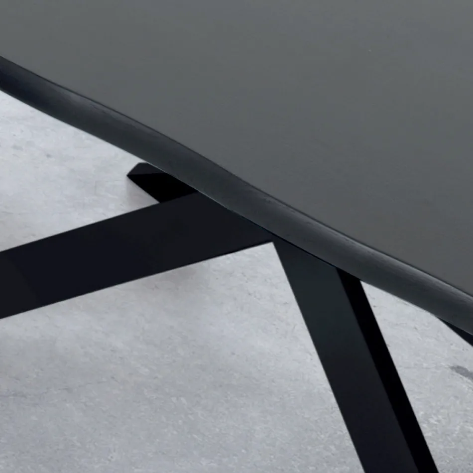 Tavolinë e zgjerueshme deri në 14 vende në dru të rimesuar Prodhuar në Itali - Grotta Viadurini