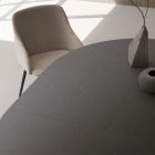 Tavolinë e zgjerueshme deri në 180 cm Hpl e laminuar e rrumbullakët Prodhuar në Itali - Bastiano Viadurini