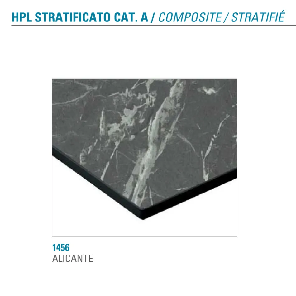 Tavolinë e zgjerueshme deri në 180 cm Hpl e laminuar e rrumbullakët Prodhuar në Itali - Bastiano Viadurini