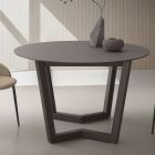Tavolinë e zgjerueshme deri në 180 cm e rrumbullakët Hpl e laminuar Prodhuar në Itali - Bastiano Viadurini