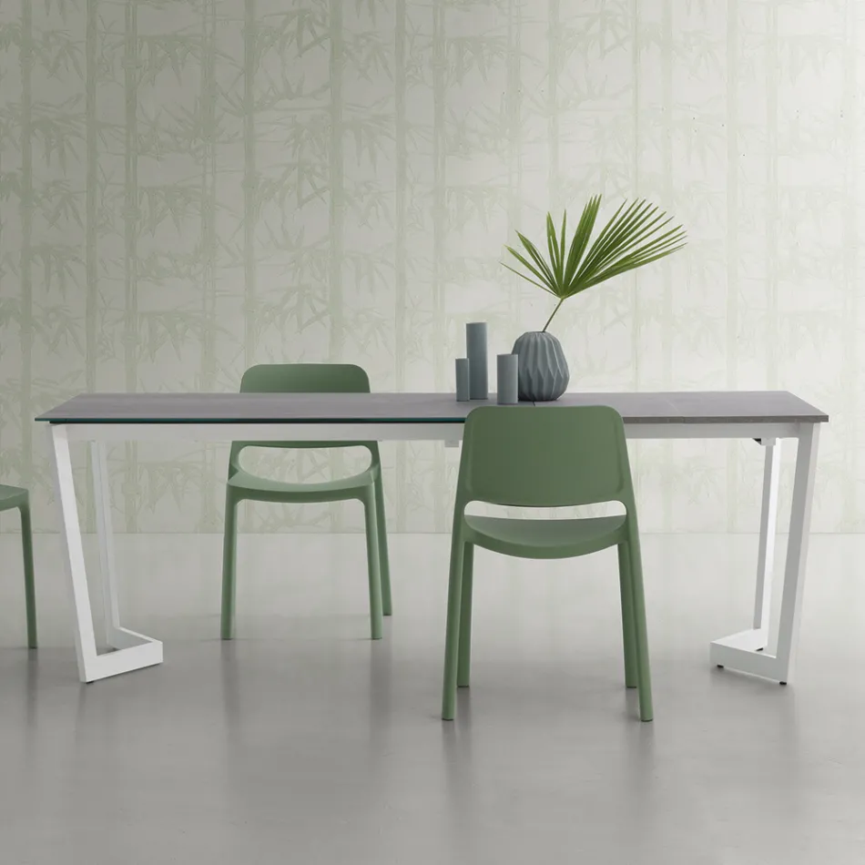 Tavolinë e zgjerueshme deri në 238 cm me majë Laminam Prodhuar në Itali - Pablito Viadurini