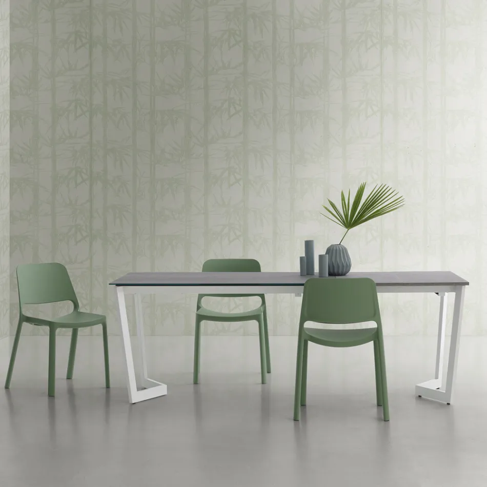 Tavolinë e zgjerueshme deri në 238 cm me majë Laminam Prodhuar në Itali - Pablito Viadurini