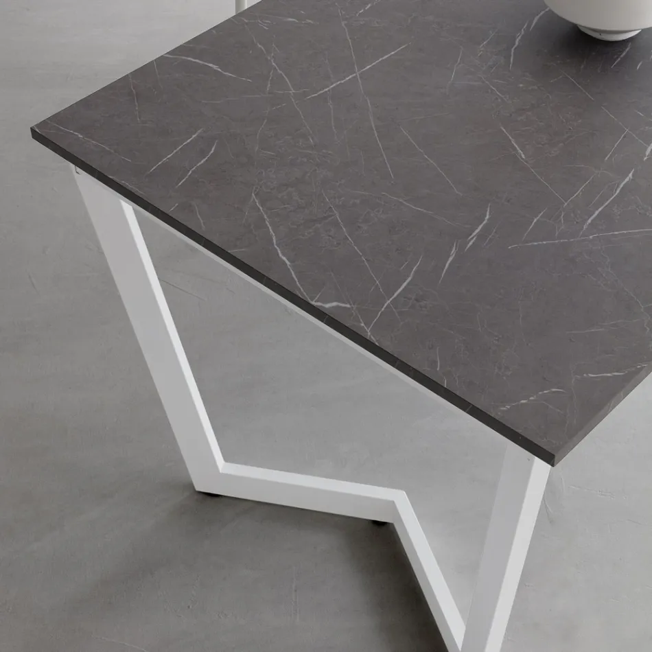 Tavolinë e zgjerueshme deri në 238 cm në Metal dhe Hpl Prodhuar në Itali - Pablito Viadurini