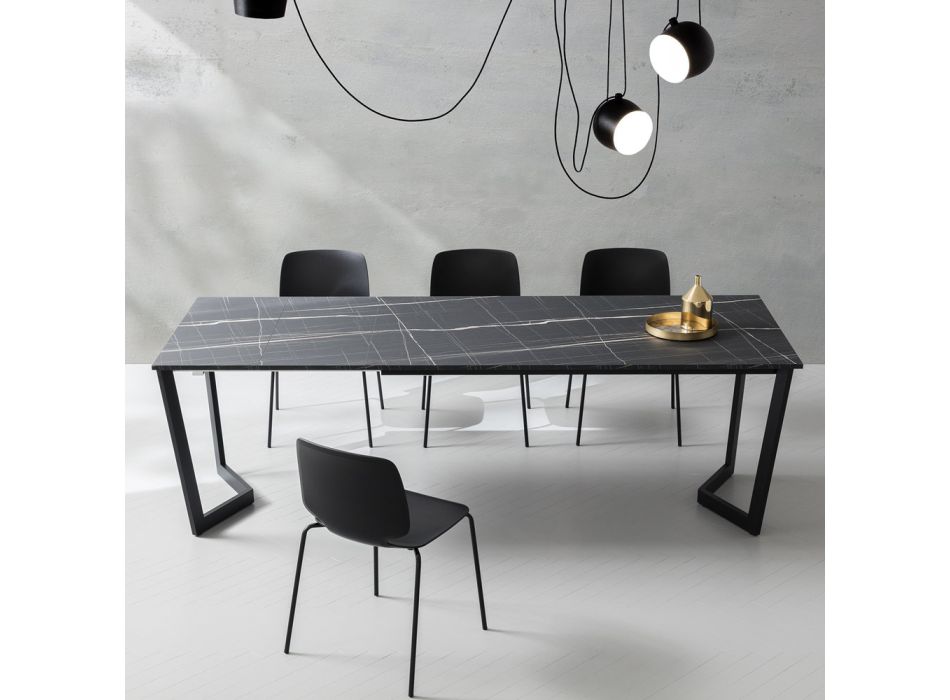 Tavolinë e zgjerueshme deri në 238 cm Metal dhe Hpl me ngjyra Prodhuar në Itali - Pablito Viadurini