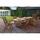 Tavolinë kopshti prej druri e zgjatur deri në 240 cm, nga Design - Roxen Viadurini