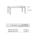 Tavolinë e zgjerueshme deri në 240 cm Sipër në Laminam Prodhuar në Itali - Filiberto Viadurini