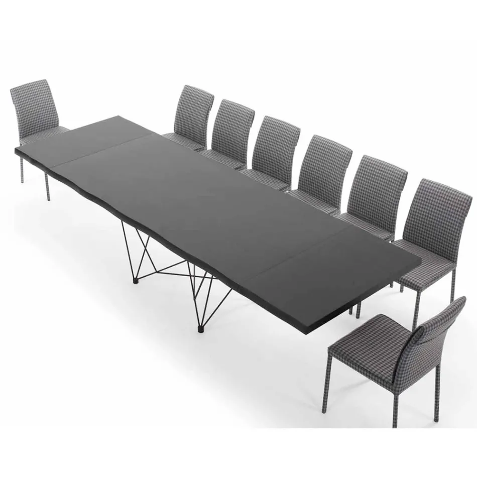 Tavolinë e zgjerueshme deri në 300 cm në Dru me rimeso Made in Italy – Ezzellino Viadurini