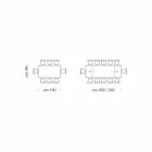 Tavolinë e zgjerueshme deri në 300 cm në Dru me rimeso Made in Italy – Ezzellino Viadurini