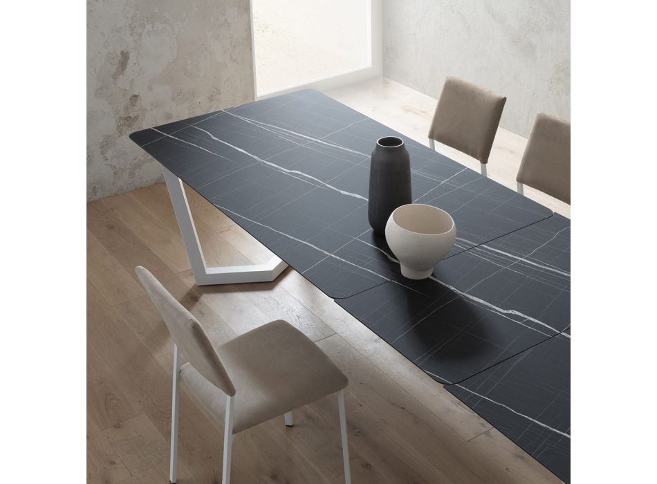 Tavolinë e zgjerueshme Deri në 300 cm Top HPL e laminuar Prodhuar në Itali - Bastiano Viadurini