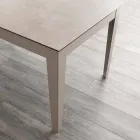 Tabela Cagliari prej qelqi-qeramike dhe metali e zgjatur deri në 380 cm Viadurini