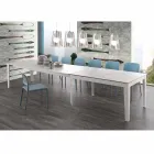 Tabela Cagliari prej qelqi-qeramike dhe metali e zgjatur deri në 380 cm Viadurini