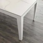 Tabela Cagliari prej qelqi-qeramike dhe metali e zgjatur deri në 380 cm Viadurini