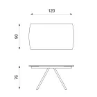 Tavolinë e zgjatur deri në 180 cm në qeramikë në xhami dhe metal - Lozzolo Viadurini