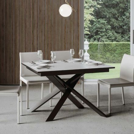 Tavolinë e zgjerueshme deri në 2 metra në dru dhe hekur Prodhuar në Itali - Gattix Viadurini