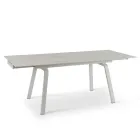 Tavolinë e zgjatur deri në 200 cm në gurin e sinterizuar me efekt mermeri - ananas Viadurini