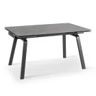 Tavolinë e zgjatur deri në 200 cm në gurin e sinterizuar me efekt mermeri - ananas Viadurini