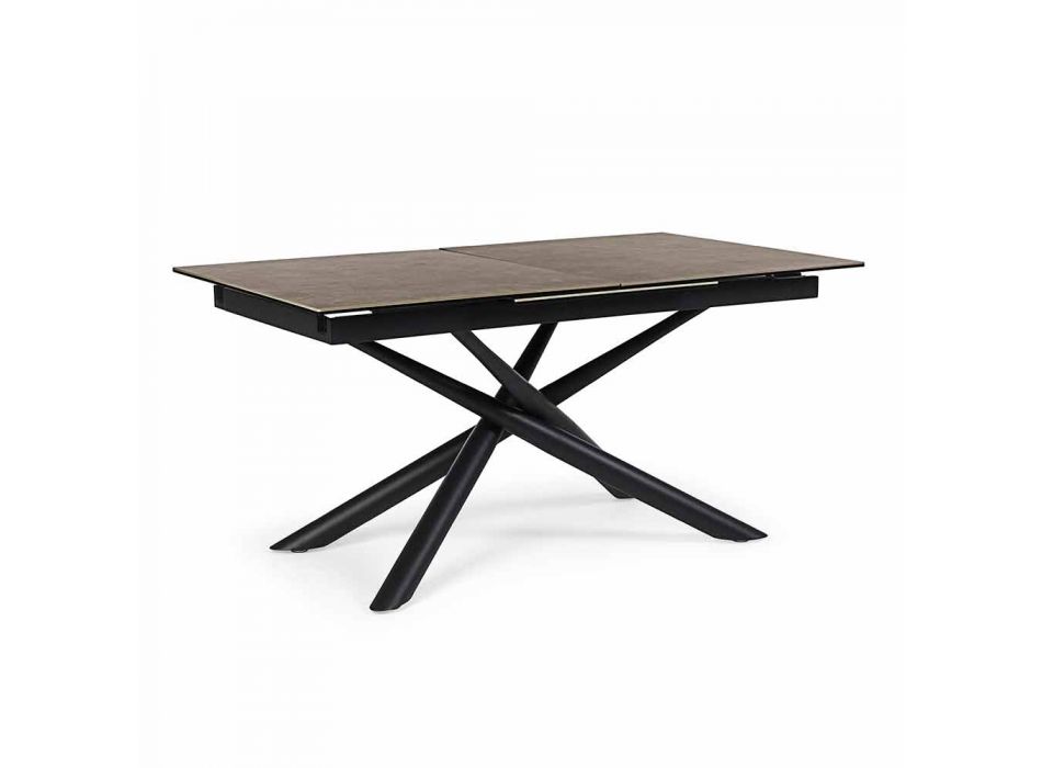 Tavolinë e Zgjatshme Deri në 220 cm në Lëvizjen Homemike Qeramike dhe Çeliku - Brianza Viadurini