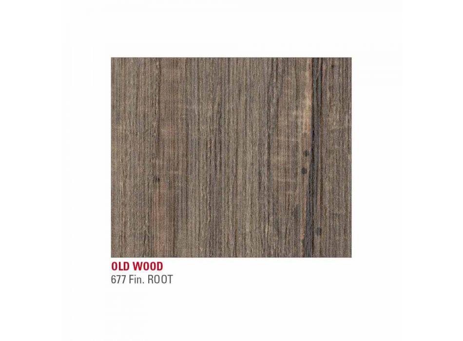 Tabela e Zgjatshme Deri në 222 cm në Hpl Wood Effect Made in Italy - Vulcano Viadurini