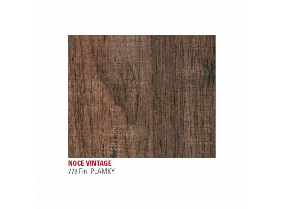 Tabela e Zgjatshme Deri në 222 cm në Hpl Wood Effect Made in Italy - Vulcano Viadurini