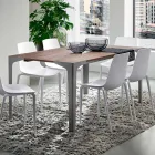 Tabela e Zgjatshme Deri në 222 cm në Hpl Wood Effect Made in Italy - Vulcano Viadurini