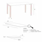Tabela e Zgjatshme Deri në 238 cm në Laminam dhe Metal të prodhuara në Itali - Remigio Viadurini