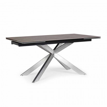 Tavolinë e Zgjatshme Deri në 240 cm me Top Qeramike Homemotion - Avici Viadurini