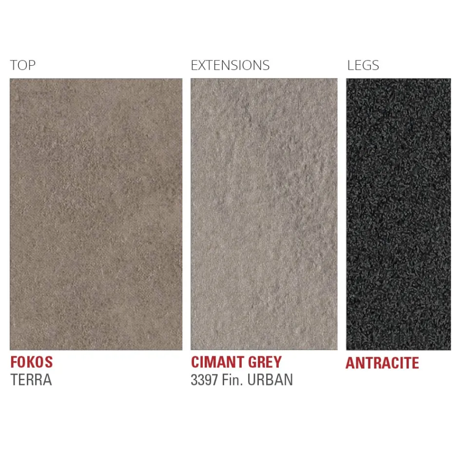 Tavolinë e zgjatur deri në 240 cm me majë Laminam Prodhuar në Itali - Malteze Viadurini