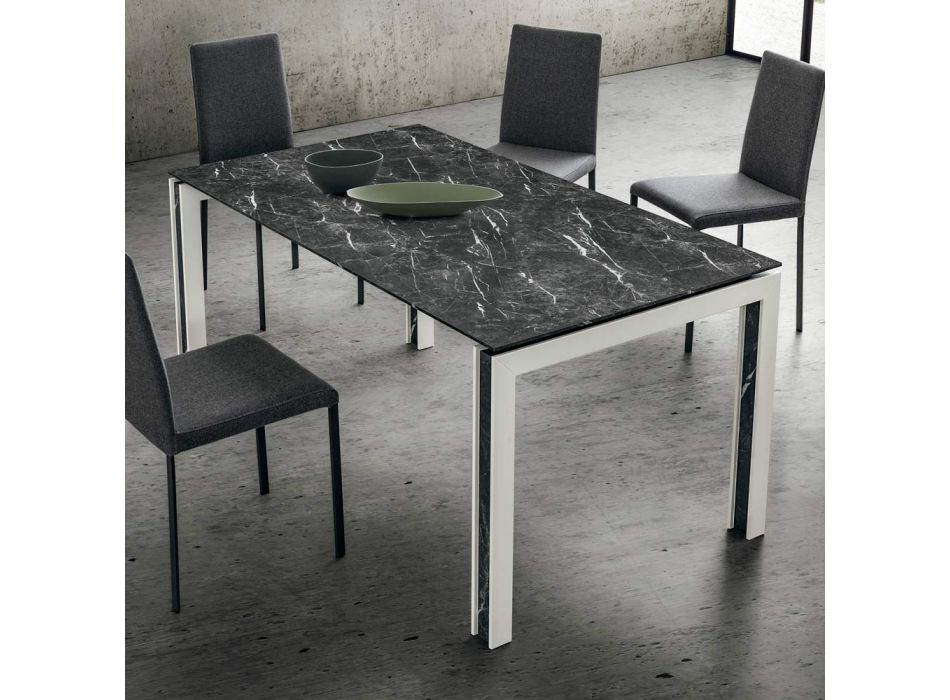 Tavolinë e zgjerueshme deri në 240 cm Dizajn në Dru dhe Hpl Prodhuar në Itali - Polo Viadurini