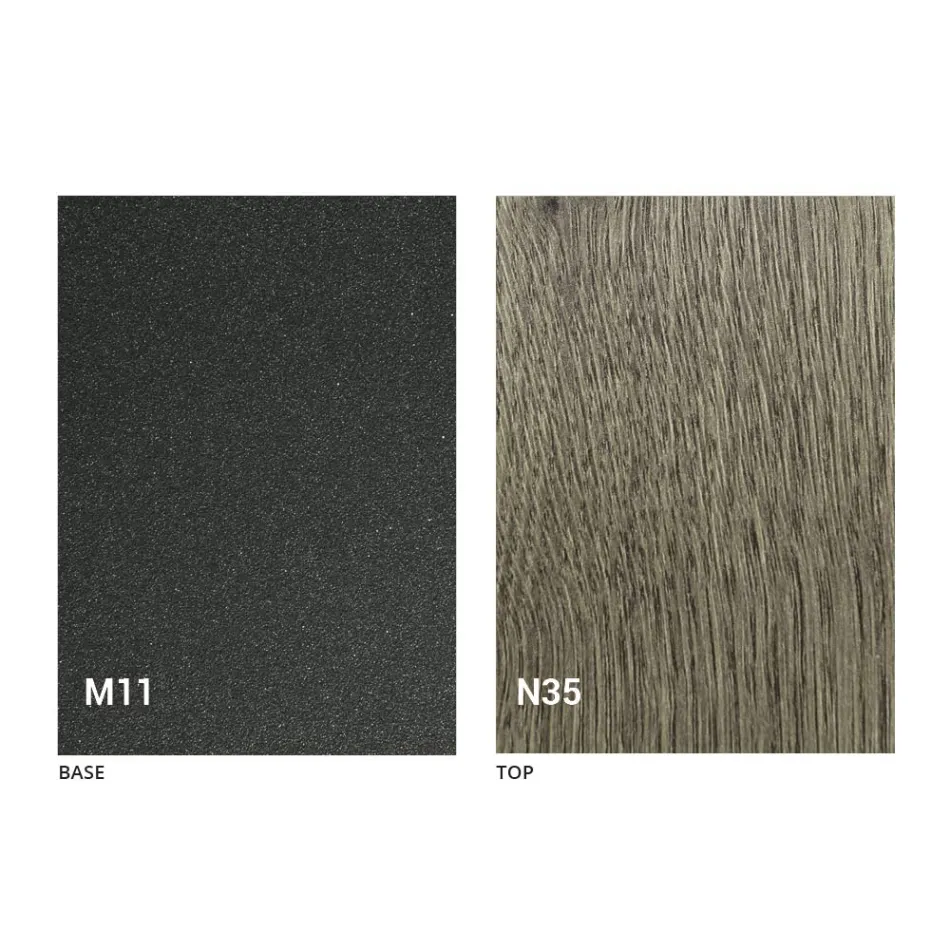 Tavolinë e shtrirë deri në 280 cm në Dru dhe Metal Prodhuar në Itali - Gallotto Viadurini