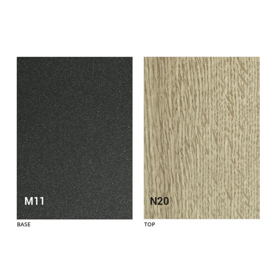 Tavolinë e shtrirë deri në 280 cm në Dru dhe Metal Prodhuar në Itali - Gallotto Viadurini