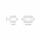 Tavolinë e zgjerueshme deri në 280 cm në Xham dhe Dru të Venitur – Eugrafo Viadurini